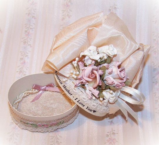 Victorian Revival Mixed Media Trinket Box | Dearest Mother I Love You
