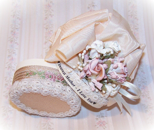 Victorian Revival Mixed Media Trinket Box | Dearest Mother I Love You