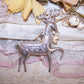 1974 Sterling Silver Christmas Pin by Oneida Silversmiths.  Depicting Cupid, one of Santa's reindeer, size is 2-3/16" x 2-7/8". 11.8 grams. Very nice condition 