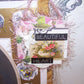 BEAUTIFUL HEART - a light cardstock ornament featuring a hand tinted plastic cupid - cherub - putti - angel decoration.  Floral graphics complete the design.