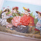Revival French Ribbonwork -  Orange Peach Silk Flower Applique
