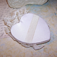 Cream Silk and Rayon Heart Ornament - Image of a Young Edwardian Girl