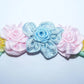 Revival French Ribbonwork Spray - Powder Blue, Pink and Yellow