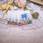 4 vintage Christmas Stickers - Seals of children reading a book.  Sentiment is Yuletide Greetings.  Mint, unused condition.  Rectangle shape.  Unknown maker.