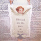 One of a Kind wall decor ornament. Antique celluloid bookmark displays an angel image; reverse is blank for personalization. Baby shower or holiday gift idea.