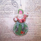 Japan Revival chenille/clay face Santa Claus Christmas ornament - a ONE OF A KIND design using modern and vintage materials.  Merry Christmas.  4.75" high.