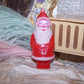 Vintage Red/White Hard Plastic Santa Claus Christmas Ornament