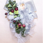 Victorian Revival Mixed Media Holiday Ornament | Silver & Burgundy Angel